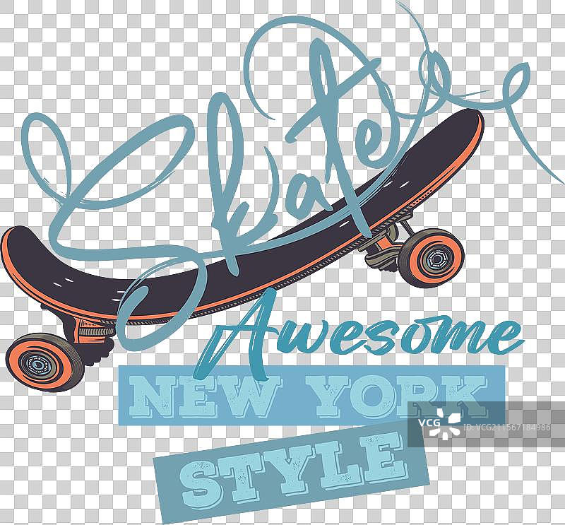 时尚滑板服装印花图片素材