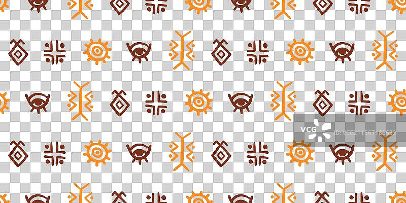 非洲民族无缝图案部落背景图片素材