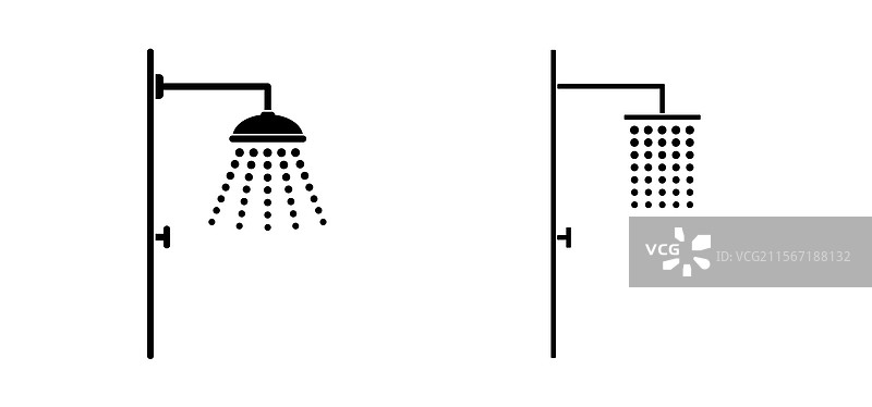 带水滴的淋浴头水流淋浴图片素材