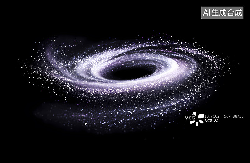 【AI数字艺术】抽象螺旋星系形成图片素材