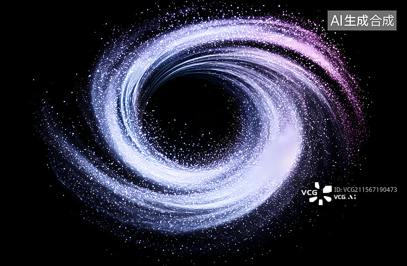 【AI数字艺术】抽象螺旋星系形成图片素材