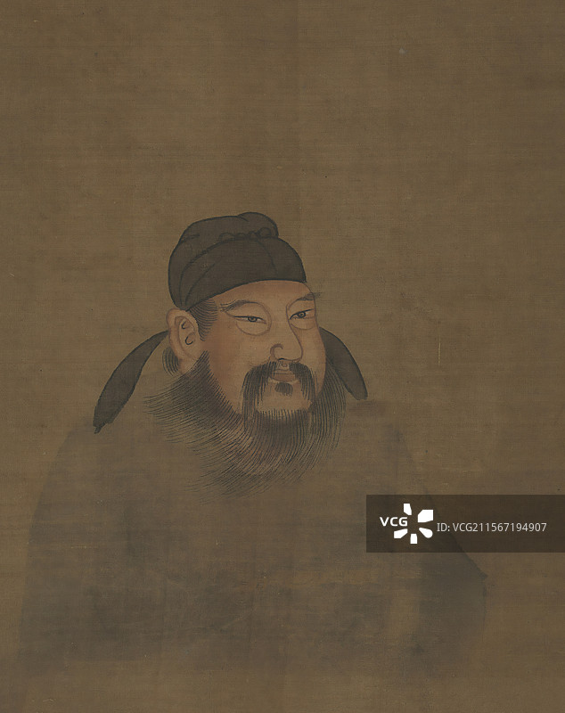 中国历代圣贤半身像，唐代，尉迟敬德图片素材