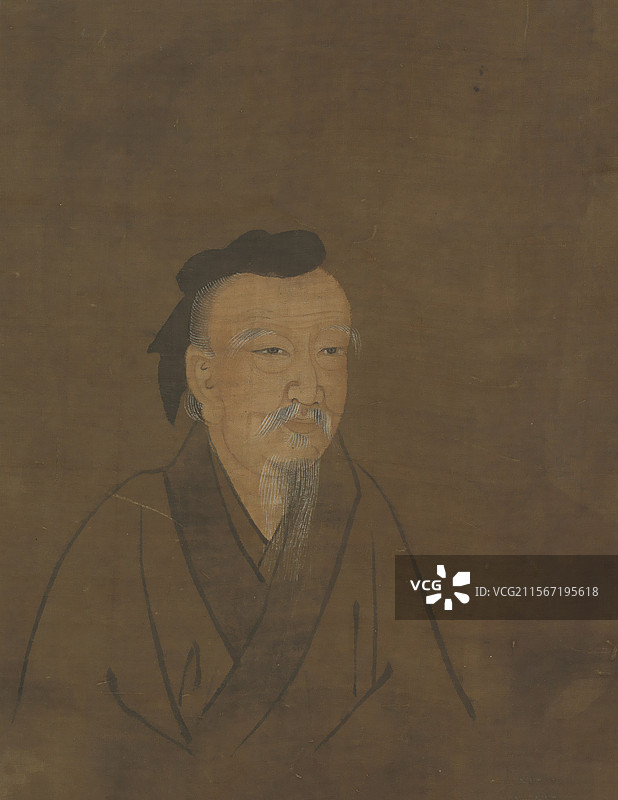 中国历代圣贤半身像，东汉 ，严光图片素材