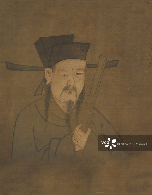 中国历代圣贤半身像，刘云庄，南朝隐士图片素材