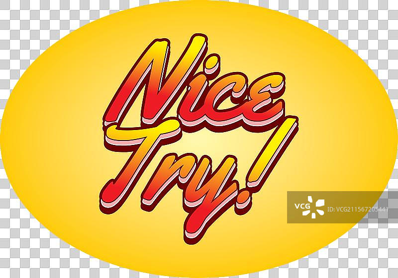 3D风格的“不错的尝试”文字效果，色彩丰富图片素材