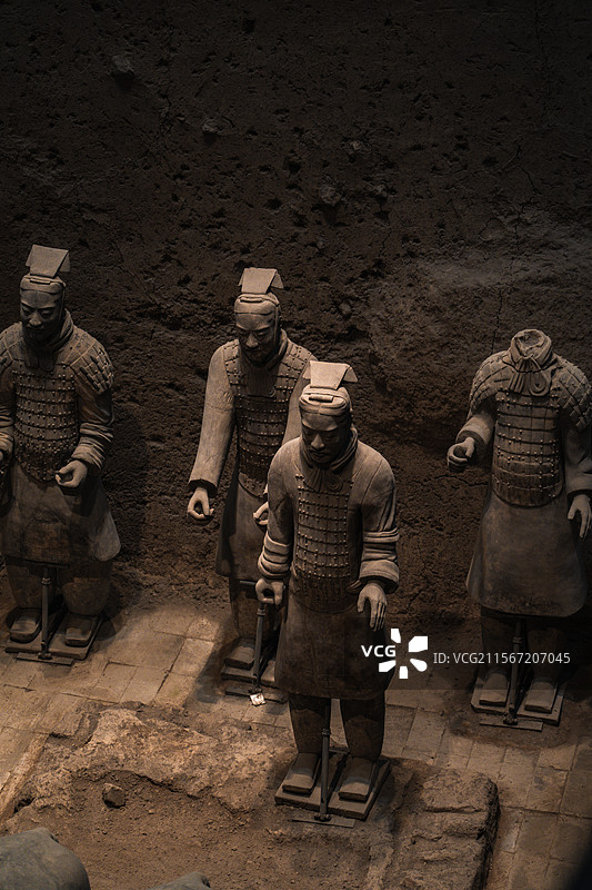 秦兵马俑三号坑图片素材