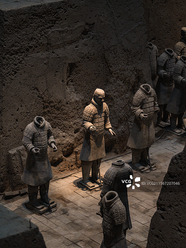 秦兵马俑三号坑图片素材