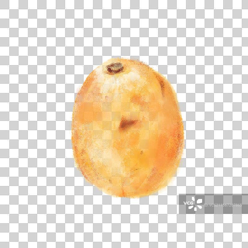 水彩手绘卡通水果琵琶芒果食物美食食品元素图片素材