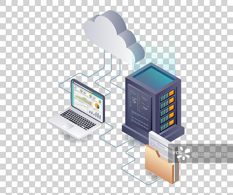 分析云服务器系统中的数据网络图片素材
