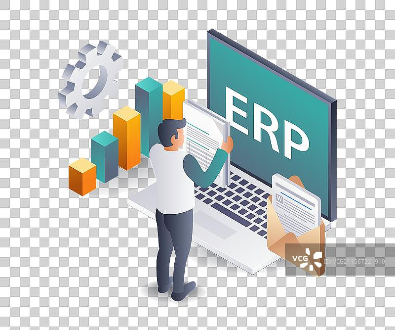 企业网络发展与ERP系统图片素材