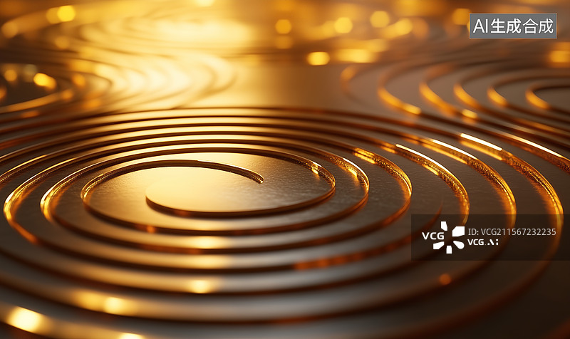 【AI数字艺术】金色抽象元素背景图片素材
