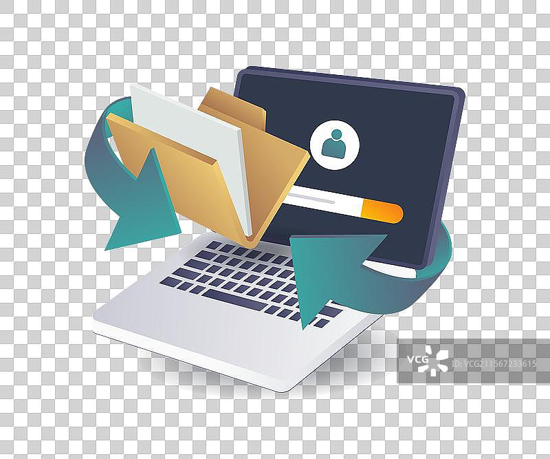 在电脑上管理个人数据文件夹图片素材