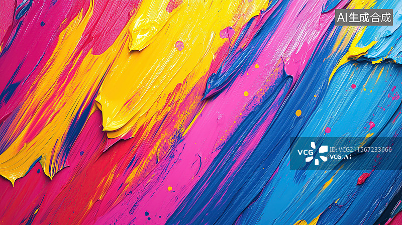 【AI数字艺术】彩色涂抹油漆图片素材