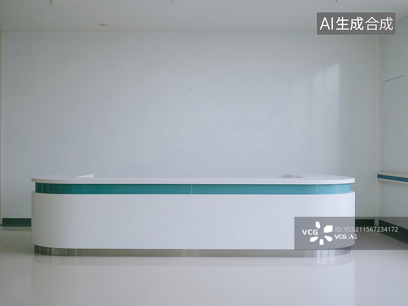 【AI数字艺术】干净整洁的医院接待大厅画面图片素材