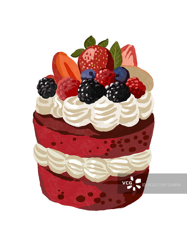 红丝绒蛋糕图片素材