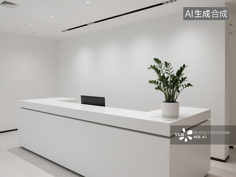 【AI数字艺术】现代接待区的宁静场景图片素材