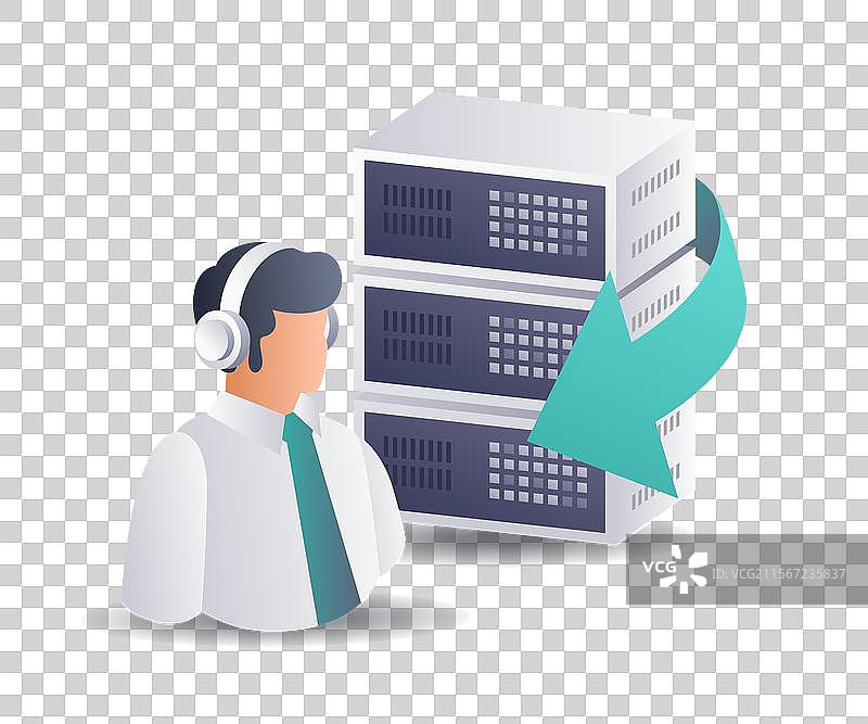 服务器中的个人数据管理人员图片素材