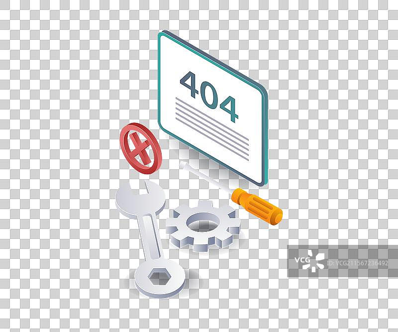 修复404错误消息的故障排除和图片素材