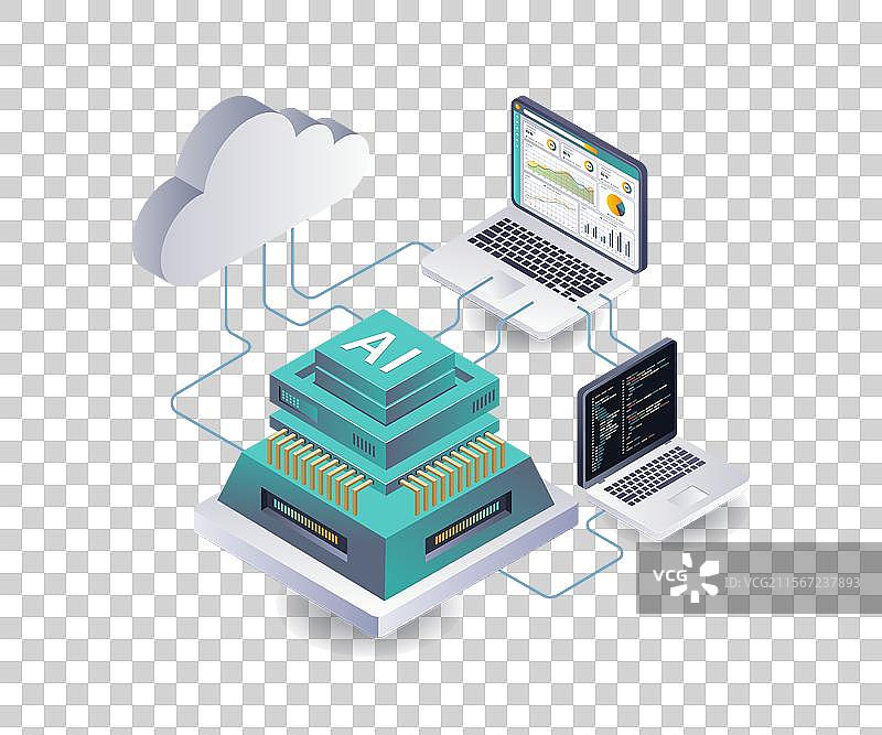 服务器系统人工智能分析图片素材
