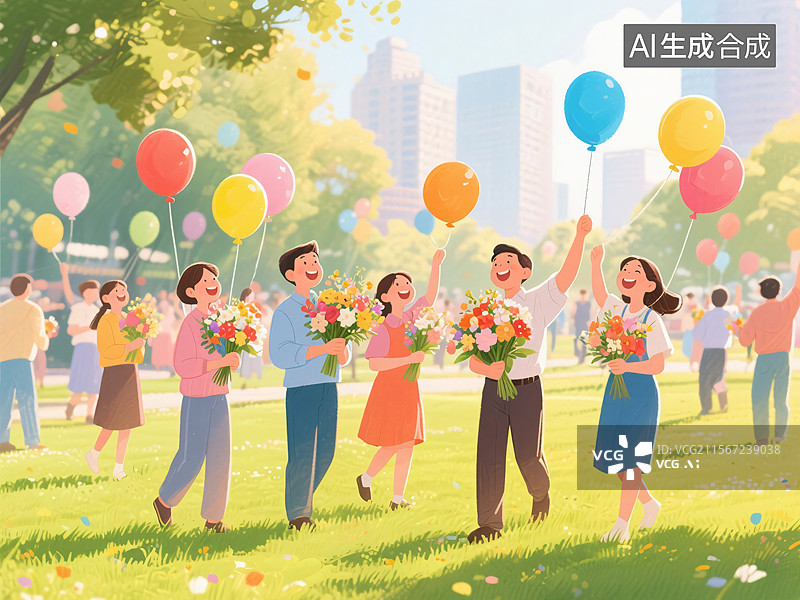 【AI数字艺术】五一劳动节欢乐时光图片素材