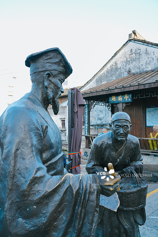 题扇桥 因王羲之为卖扇老妪题扇而得名 浙江省绍兴市书圣故里景区图片素材