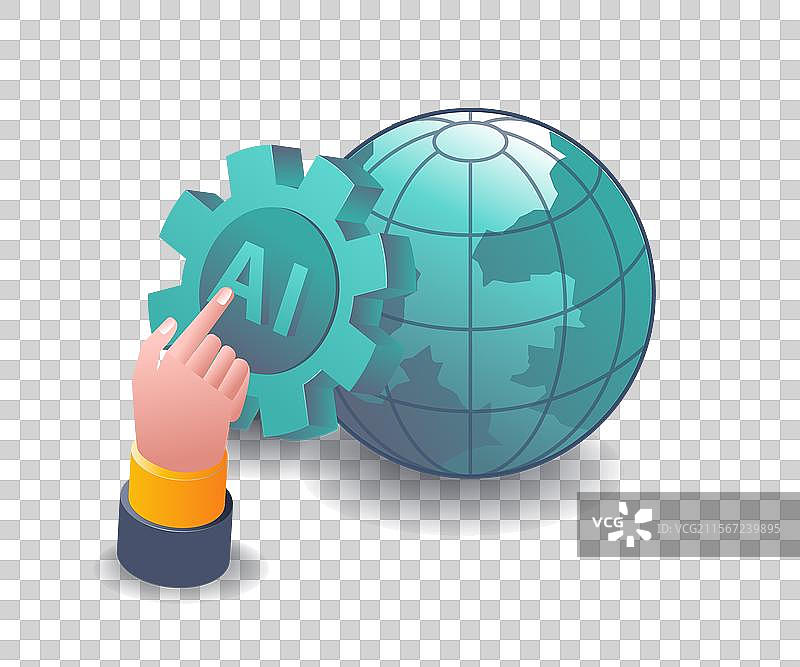 象征着人工智能驱动的转型图片素材