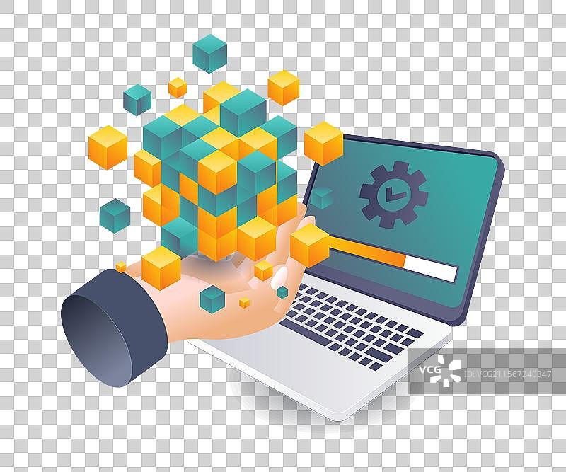 未来商业的战略区块链图片素材