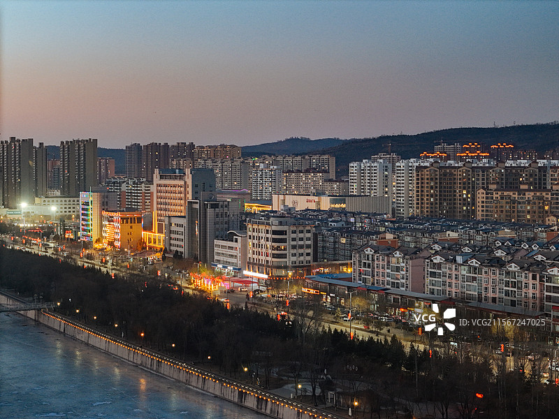 左权县 滨河北路 西河头村 城市 晋中市图片素材