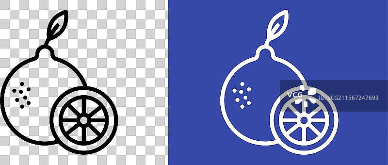 柑橘水果图标，突出多汁和图片素材