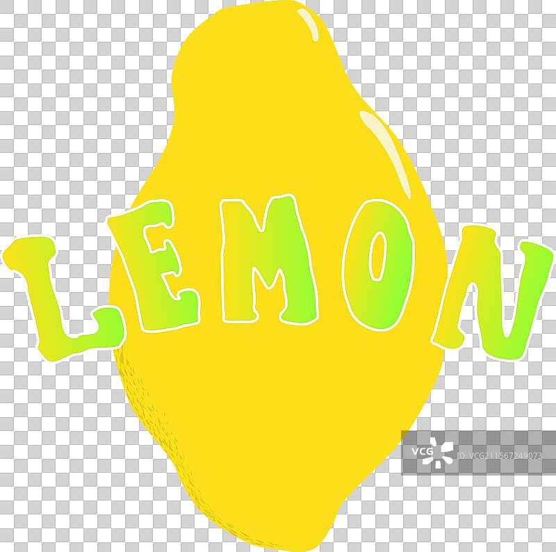 一个大黄柠檬，果肉多汁带有绿色。图片素材