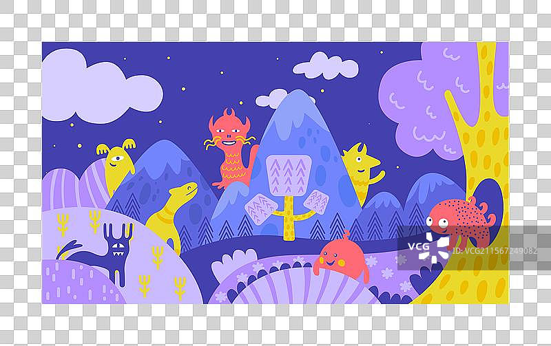 抽象生物背景奇幻场景图片素材