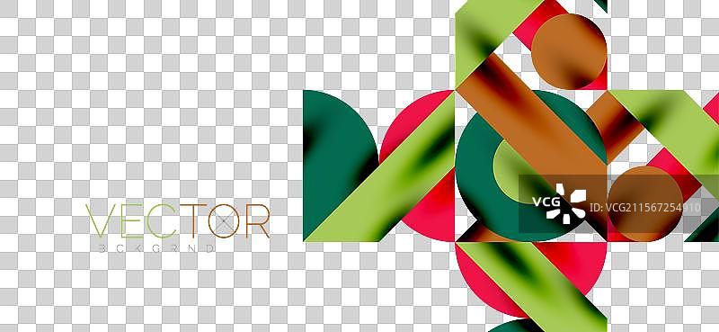 彩色圆形元素与阴影图片素材