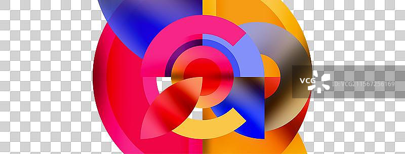 圆形元素和几何极简圆圈图片素材