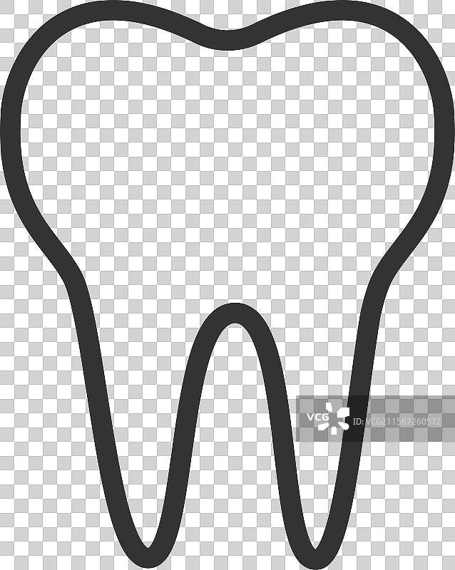 时尚扁平化的牙科图标设计图片素材