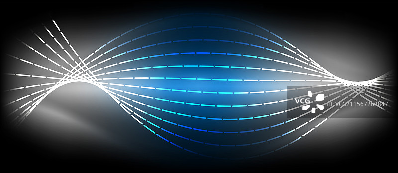 霓虹波浪线与混合效果图片素材