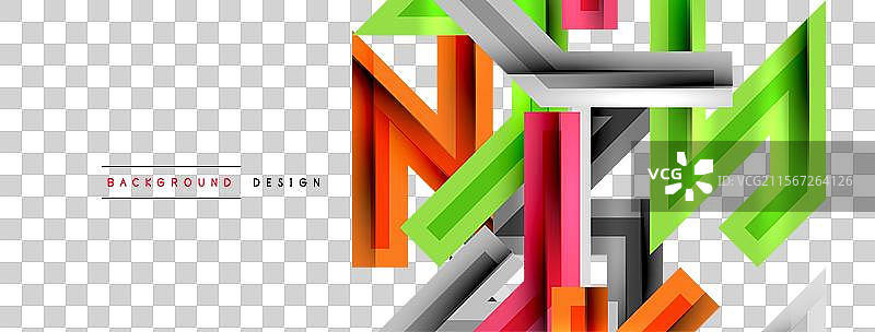 动态几何抽象背景中的锯齿线图片素材