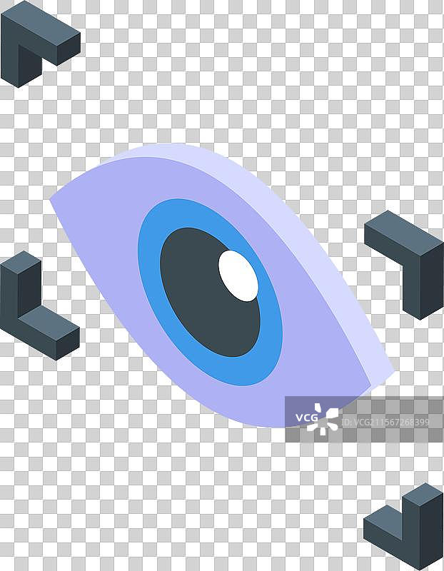 等距眼部扫描与增强现实图片素材