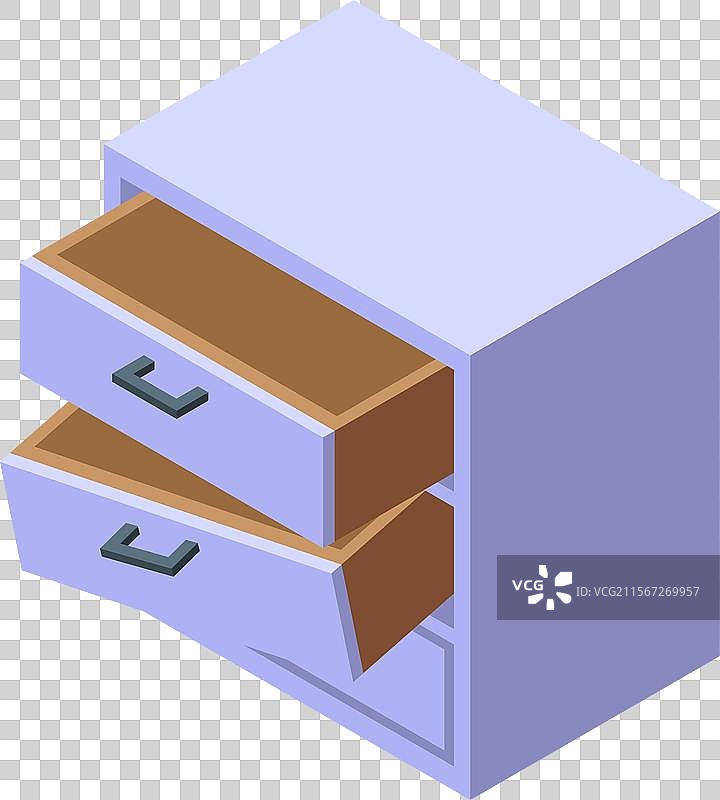 破旧的抽屉柜正在崩溃。图片素材