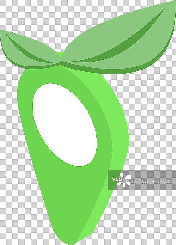 绿色地图图钉显示环保地点图片素材