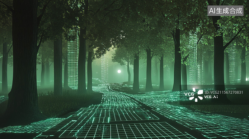 【AI数字艺术】科技与自然图片素材