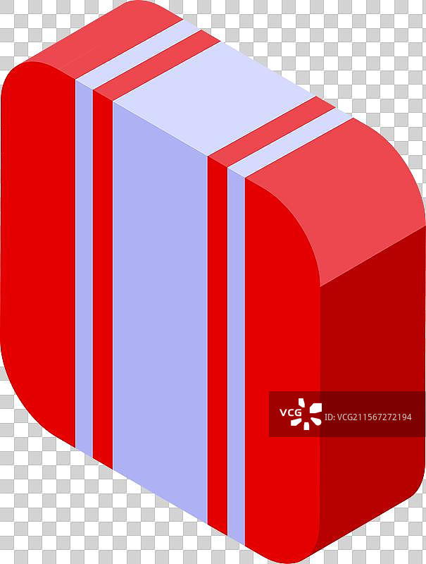 红色糖果棒用蓝色条纹的铝箔包装。图片素材