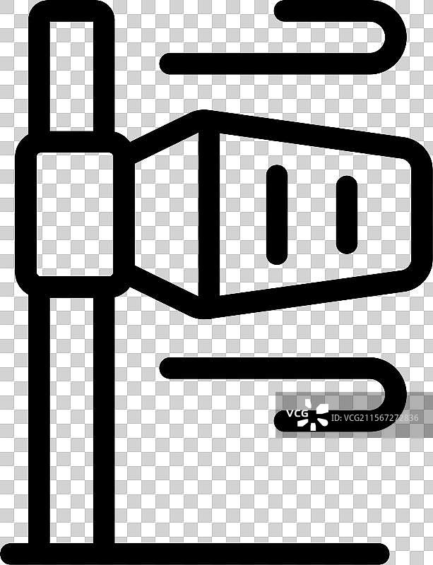 机场风向标测量风速和方向图片素材