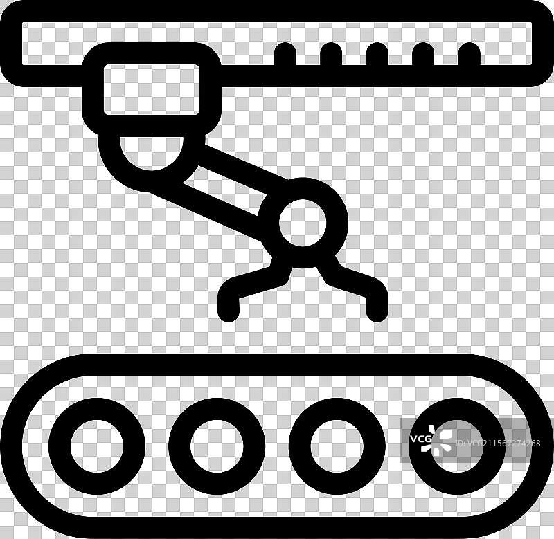 生产线上的机器人手臂图标图片素材