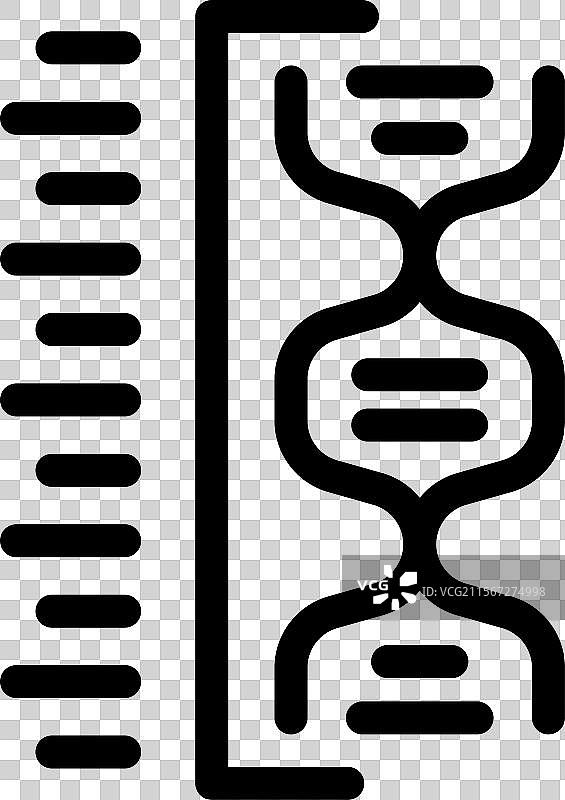 简单的DNA链分析图标图片素材