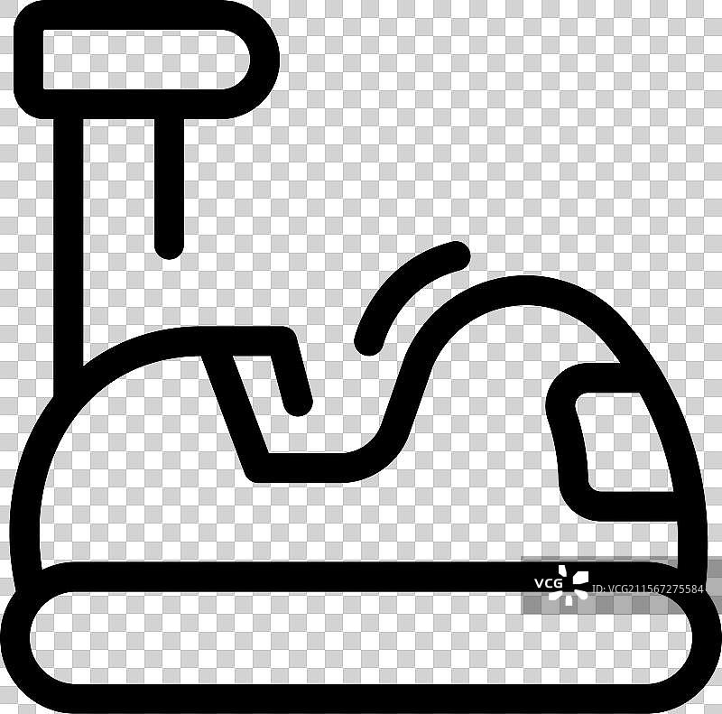 游乐园游乐设施上的碰碰车在移动图片素材