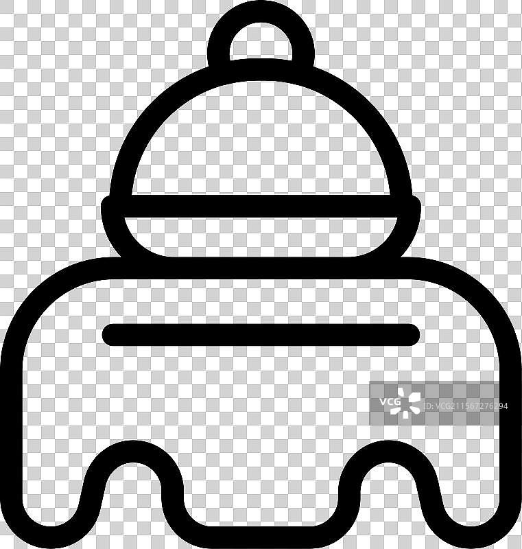 餐厅的餐罩放在服务托盘上图片素材