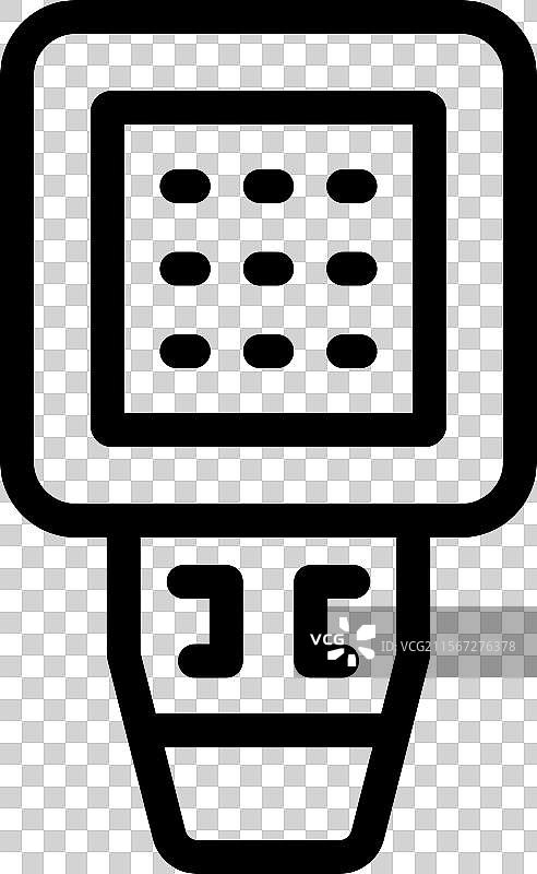 带有按钮的电子设备显示数字图片素材