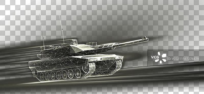 快速坦克在战场上的攻击装甲图片素材