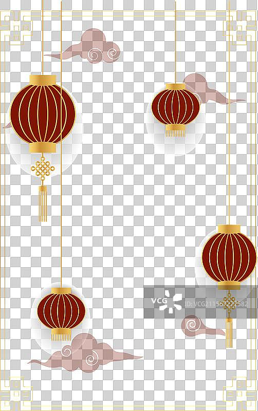 中国新年金色和红色模板图片素材