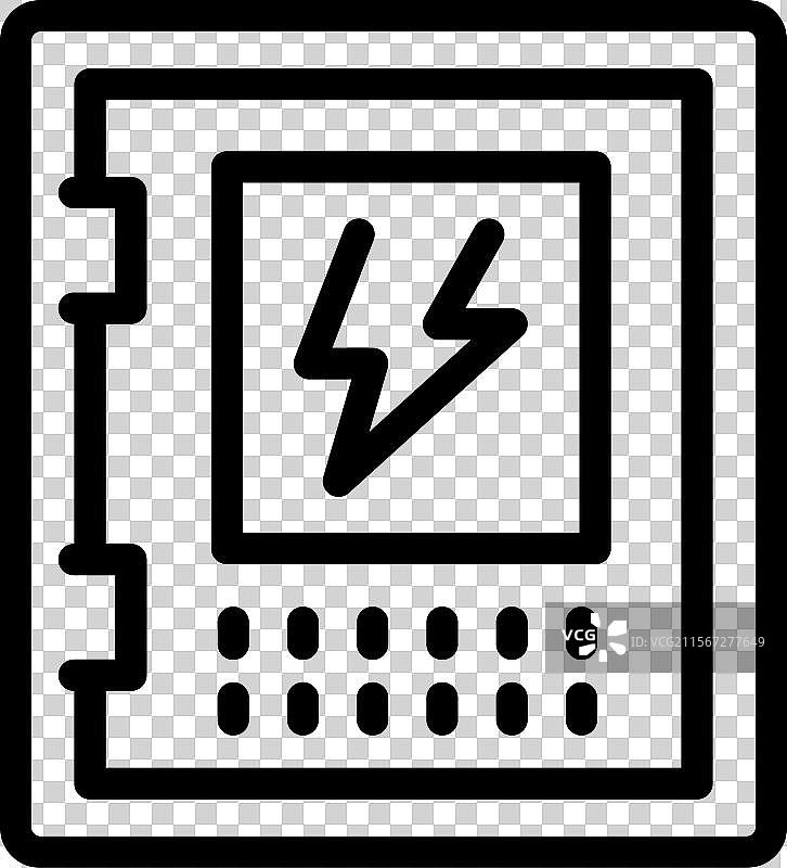 电气面板显示高电压风险图片素材